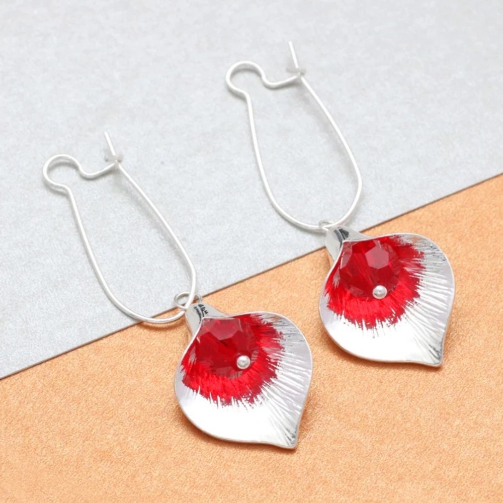 2 for $28 Lovely Dangle Earrings With Natural Gem